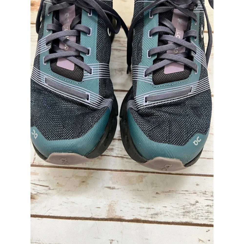 On Cloudstratus Running Shoes Dark Teal Black Max Cushion Women 9.5
